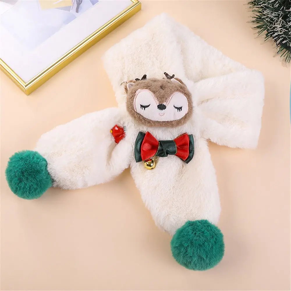 

Outdoor Soft Cute Cartoon Children Scarf Neck Scarves Faux Fur Scarf Christmas