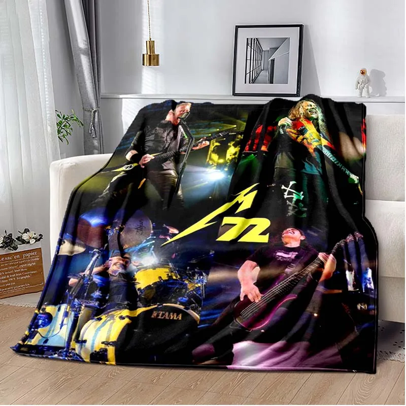 

Metal-lica Band Blanket for Bed Bedroom Car Living Room Sofa,metal Music Blankets,Decke,couverture,одеяло,frazada Lars Ulrich
