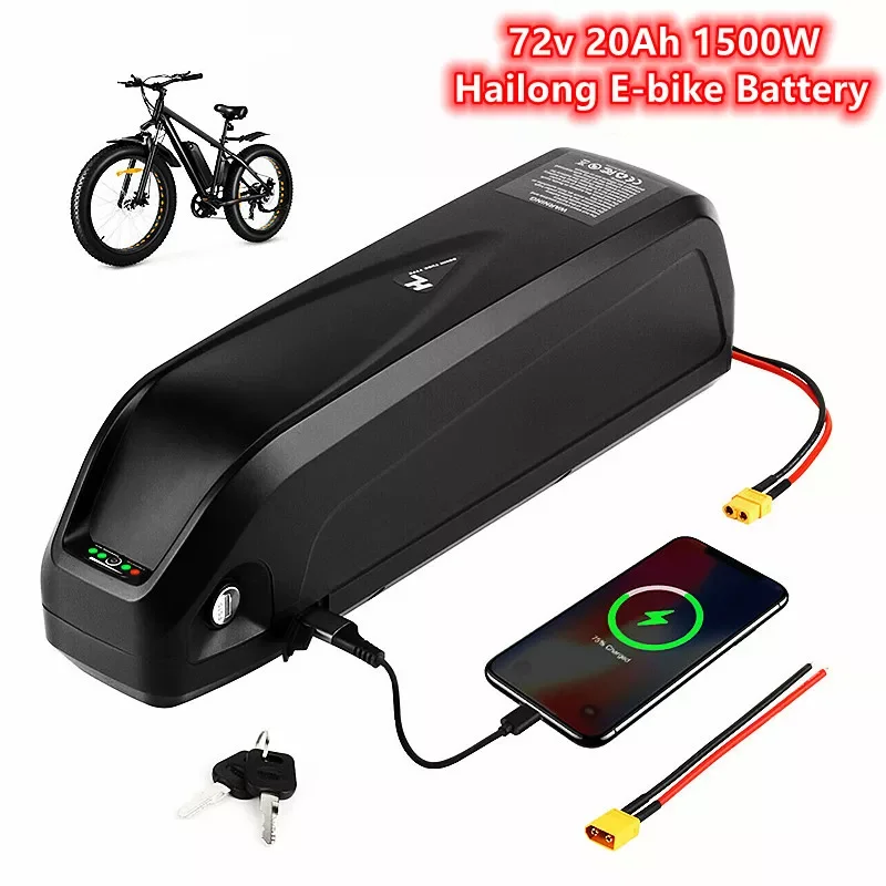 

NEW Original 72V Battery 1000W 84V Battery 1500W Hailong Ebike Battery 17AH 20AH Large Capacity 60A BMS Super Powerful 18650 Cel