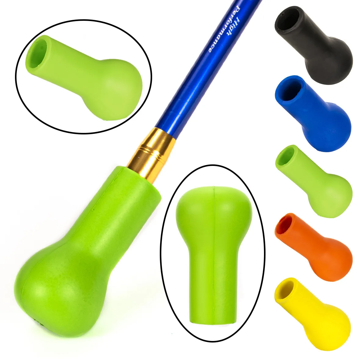

15.4cm EVA Sea Fishing Rod Butt Holder Protector Cap Cushion Shock Absorption Support Gimbal Cover Soft Fishing Rod Cap Offshore