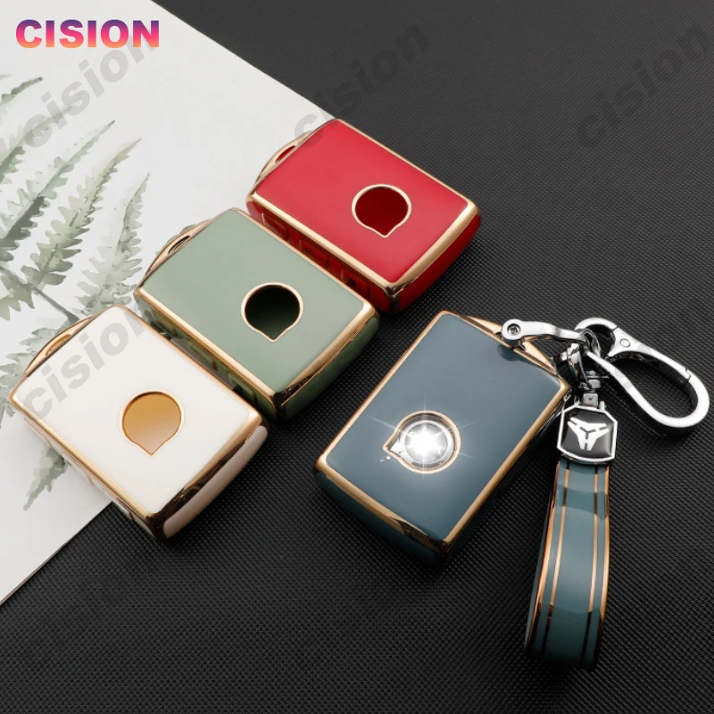 

TPU Smart Car Key Case Cover Shell Keychain For Volvo XC40 XC60 XC70 XC90 S60 S80 S90 V70 T5 T6 T8 Remote Fob Holder Protector