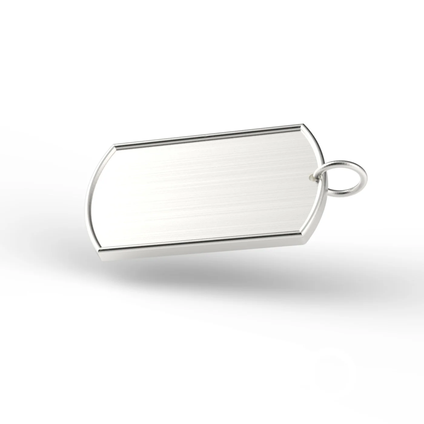 ZSHENG Custom Personalized Military Pendant 925 Sterling Silver Brushed Pattern Neutral Light Luxury Jewelry Gift