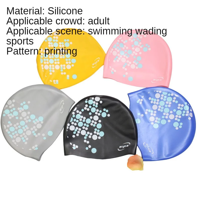 

Swimming Cap Silicone Women Men Waterproof Adult For Long Hair Protect Ear Sports High Elastic Adults Teens Diving Swim Pool Hat