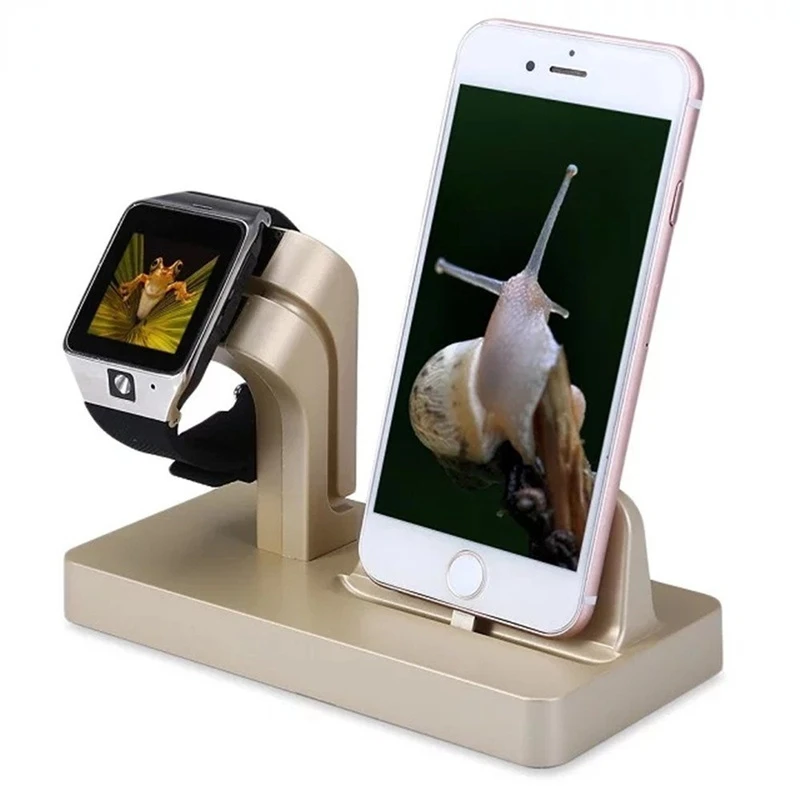 

2 In 1 Charging Charger Stand for Watch IWatch Series 1 2 3 Phone X 6 6S 7 8 Plus Soporte Phone Holder
