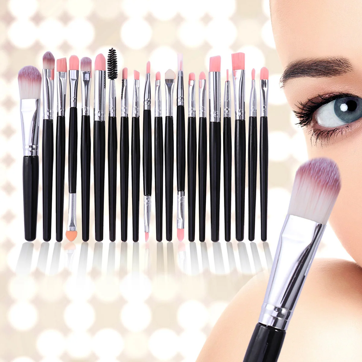 

20pcs Makeup Brushes Portable Professional Brushes Makeup Tool Toiletry Tool for Ladies