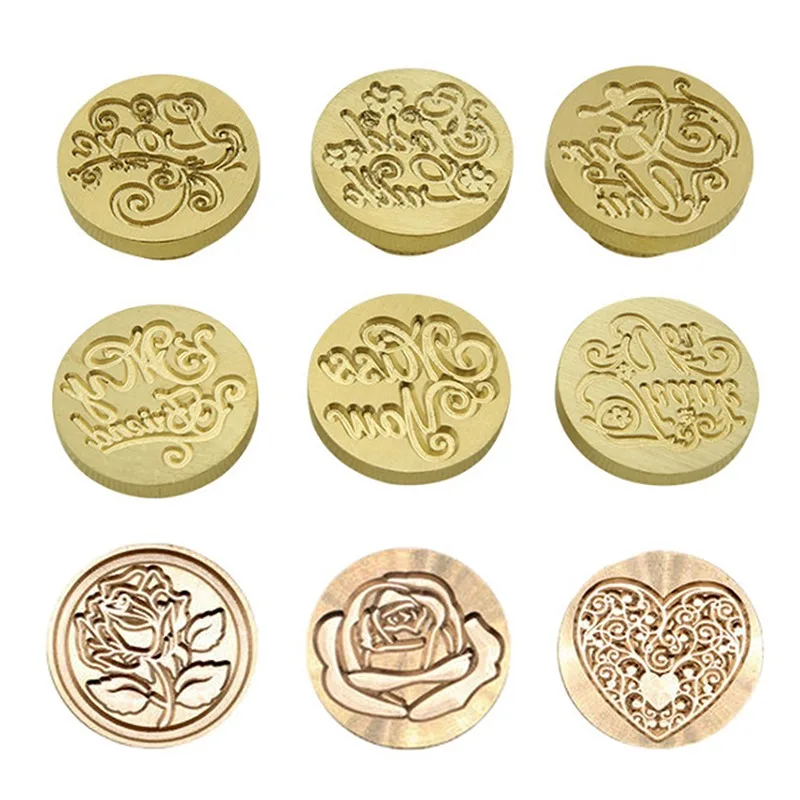 

Rose Pattern Wax Seal Stamps Retro THANK YOU Antique Wooden Sealing Scrapbooking Stamp Craft Wedding Decorative