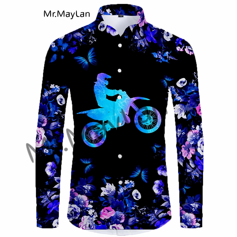 

Красочная велосипедная крутая Мужская/женская рубашка с 3D принтом, свободная Гавайская блузка унисекс, модная уличная рубашка с длинными рукавами-60