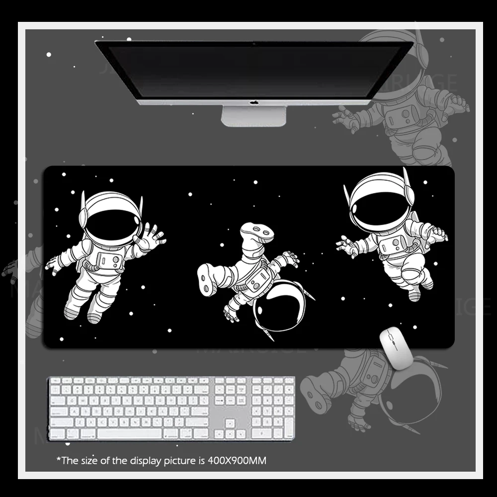 Mousepad Astronauta Space Desk Mat Extended Pad Gamer Pc Table Gaming Mats Desktop Accessories Cute Carpet Computer Rug