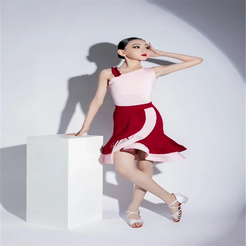Платье для латинских танцев для девочек, детская одежда для профессиональных соревнований, бальных танцев, детский костюм для сценического выступления Ango Cha Cha Rumba (art.: 3920cecb64282) - 3920cecb64282
