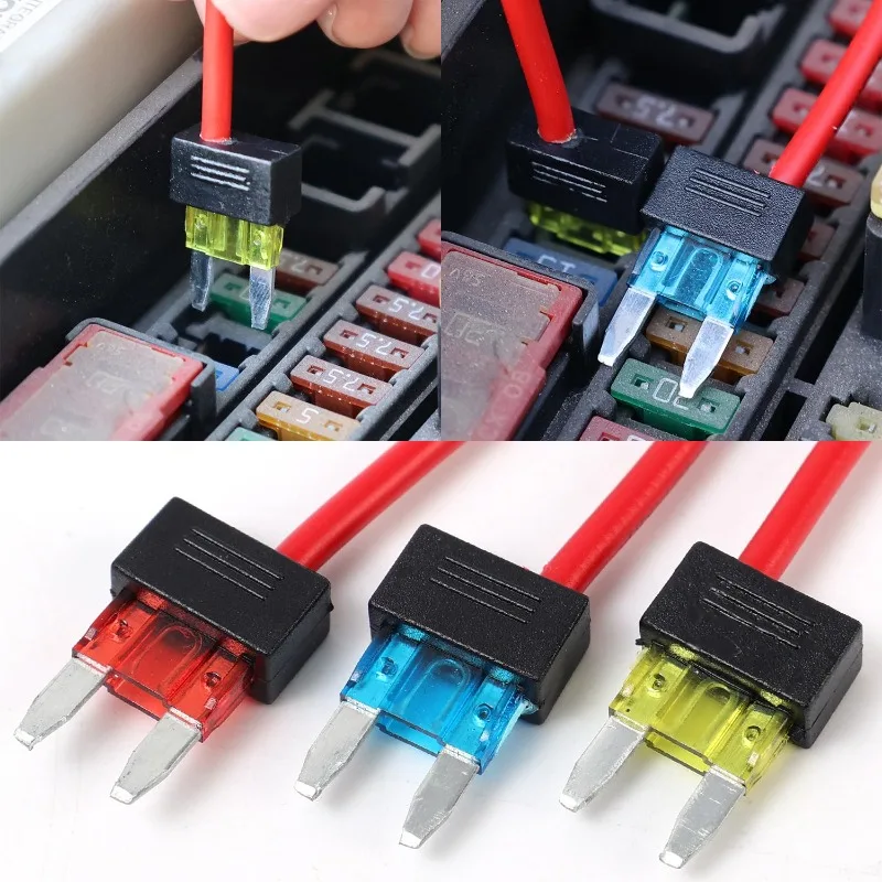 Фото Мини-держатель стандартного автомобильного предохранителя 16AWG, адаптер-разветвитель (TAP) для добавления цепи, удлинитель предохранителя ATM APM, 10А 15А 20А №2