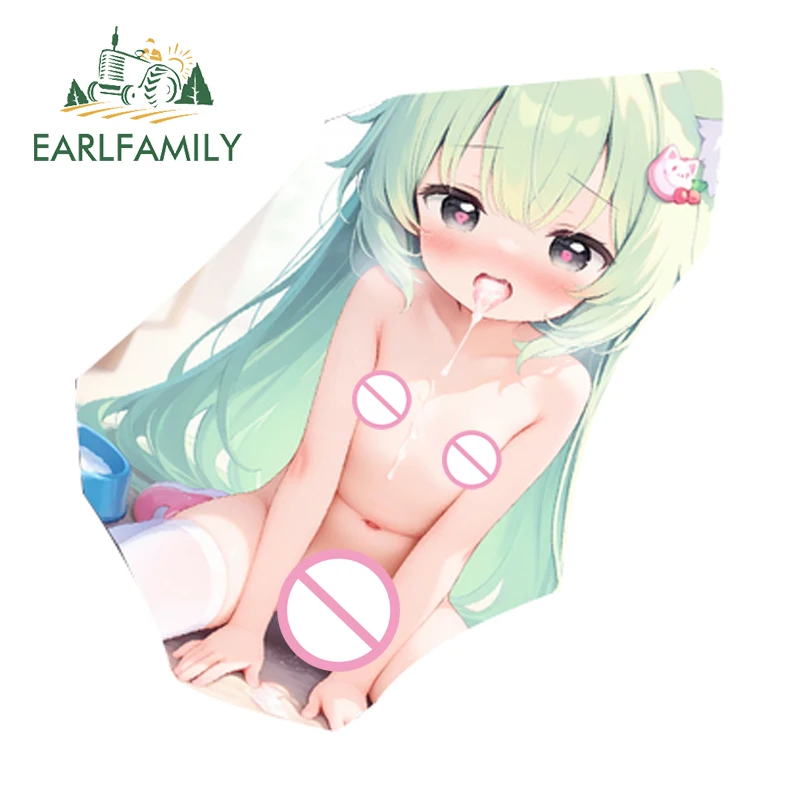 

EARLFAMILY для девочек в стеклянных осколках, автомобильные наклейки, сделай сам, аниме, окклюзия, царапины, холодильник, водостойкая наклейка, забавное зеркало заднего вида для автомобиля