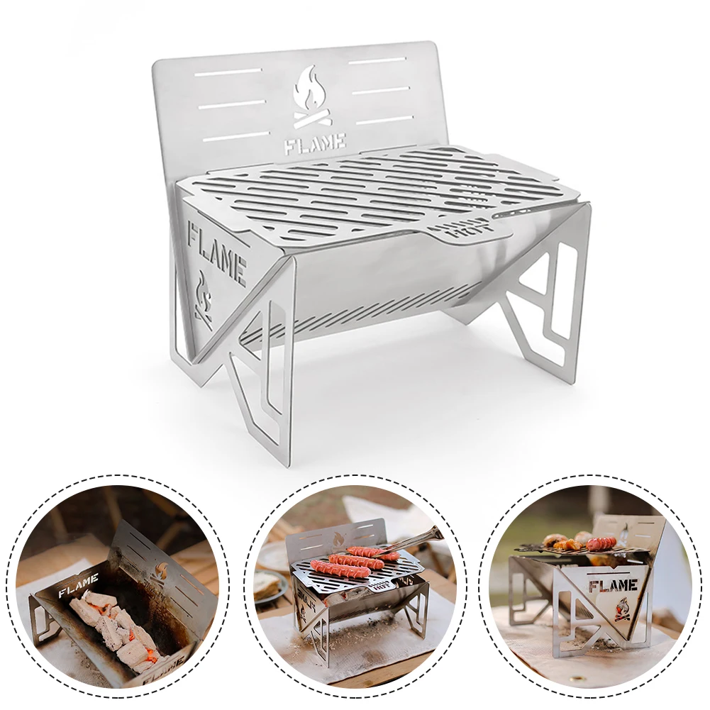 

Folding Charcoal BBQ Barbecue Grill Picnic Travel Camping Outdoor Travel Cooking Folding Stove Barbecue Party Hiking Equipment