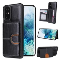 card pocket back cover for samsung galaxy s20fe s20 ultra note 10 s10 plus leather wallet bracket shockproof phone case coque