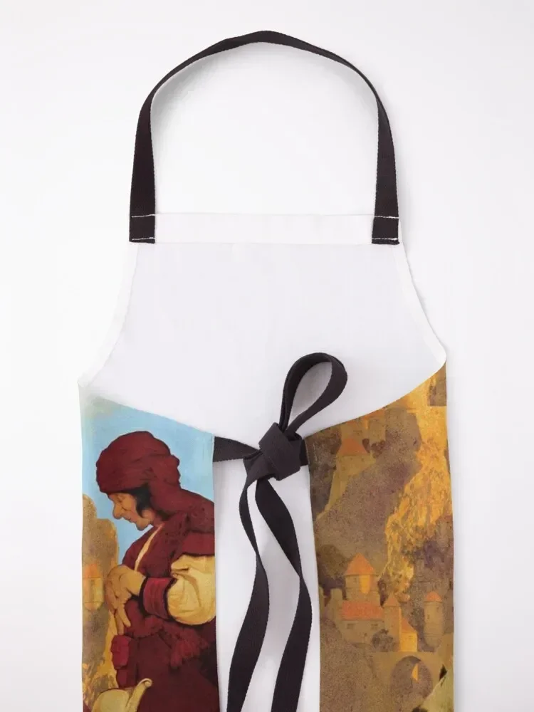 Maxfield Parrish. Кот в сапогах (1913) Фартук Кухонные инструменты Уборка дома