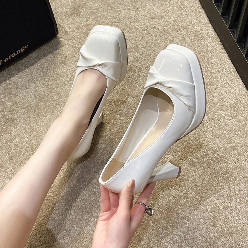 

2023 Women New Summer Mary Jane High Heels Shoes Party Sandals Designer Brand Pumps Dress Lolita Shoes Wedding Chaussure Femme