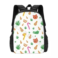 safari animals kids cartoon school bags fashion backpack teenagers bookbag mochila casual backpack