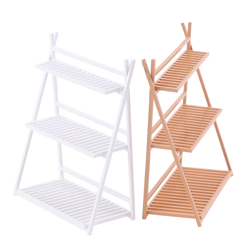 

1/12 Dollhouse Miniature Rack Iron Shelf Flower Stand Decoration Accessories Handmade Toys Gift for Kids