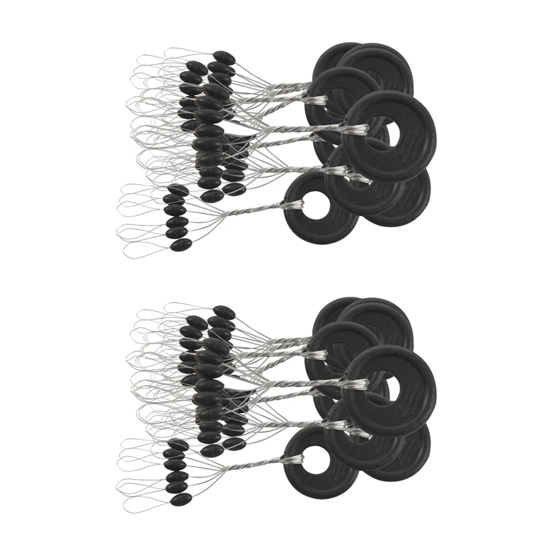 

20 шт., 6 в 1, черные резиновые овальные стопорные кольца