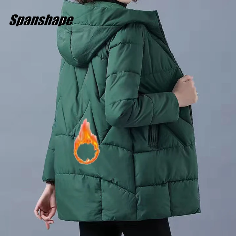 

Womens Winter Warm Coats Sherpa Fleece Lined Long Hooded Coat With Pockets Cotton Padded Parka Jacket Winter Outwear ouc1597