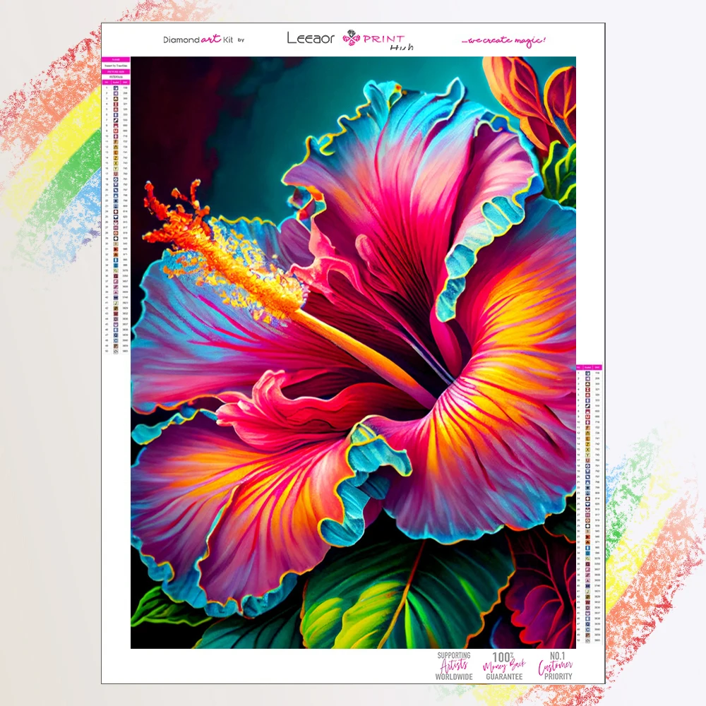 

5d Diy Diamond Painting Multicolored Lily Mosaic Embroidery Cross Stitch Diamond Painting Kits Flower Landscape Home Decor Gifts