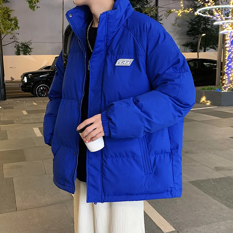 2023 Winter Cotton Padded Coat Mens Solid Loose Puffer Jacket Parkas Casual Female Thickening Warm Outwear