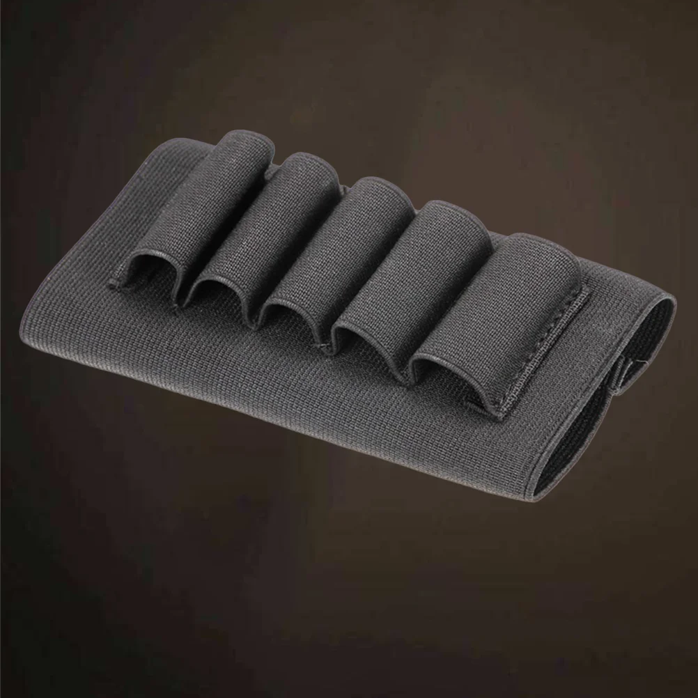 

Shooter's Shell Pouch Cartridge Stock Holder Carrier Pouch Portable 5-Cell Cartridge Bag(Black)
