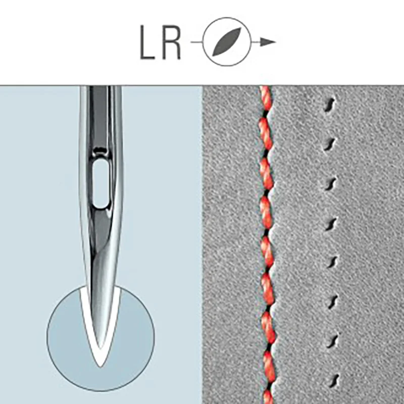 швейные иглы для кожи. швейные иглы для кожи. иглы для утяжек пиковки. иглы для швейной машинки модель 328ll, ddx2ll. машин "арти" 0220-33 (№110) для кожи 5 шт.