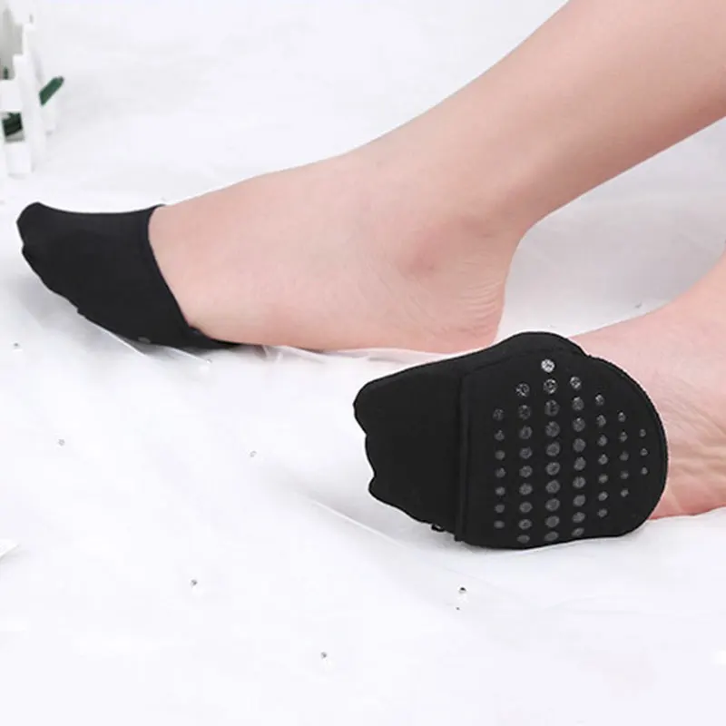 Insoles Half Palm Socks Breathable Female Forefoot Socks Forefoot Pads High Heels Slipper Gel Anti-Slip Breathable Shoes Slip