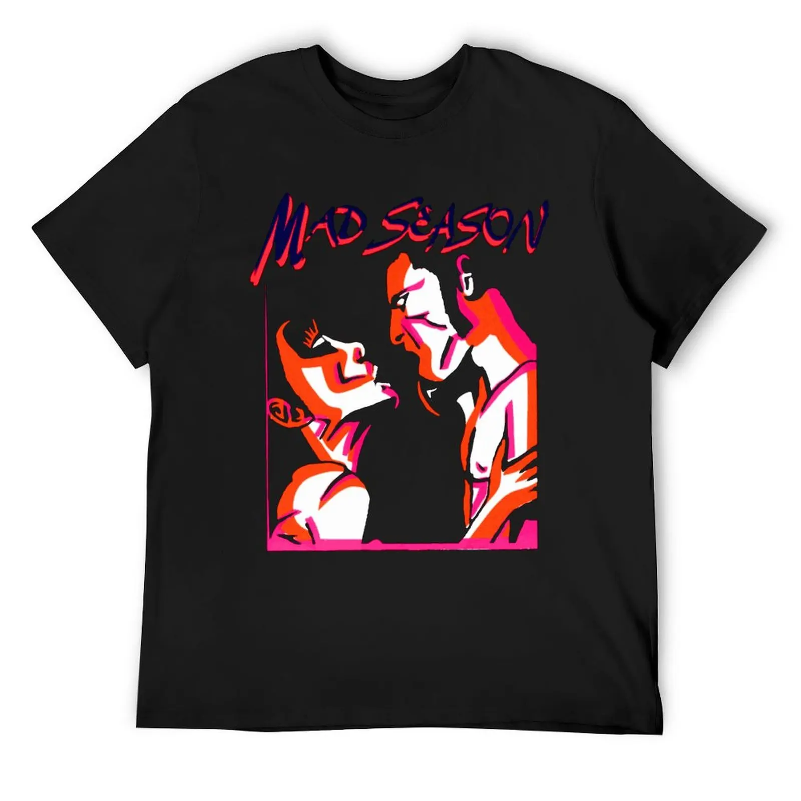 

Mad Season T-Shirt Men EMO T Shirts Beach Cool Tees Short Sleeve Custom Oversized Clothes