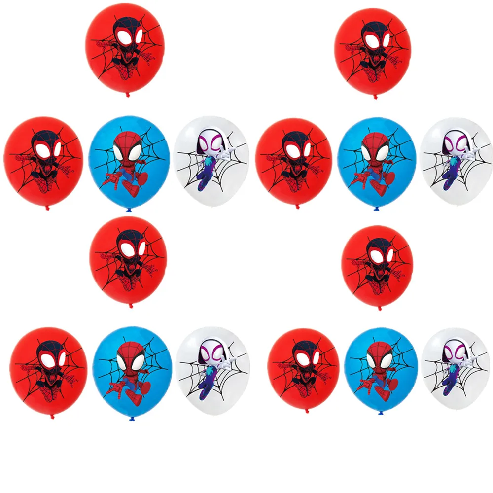 

Spidey And His Amazing Friends 12 Inch Latex Balloons Spiderman Birthday Party Decorations For Kids Baby Shower Party Supplies