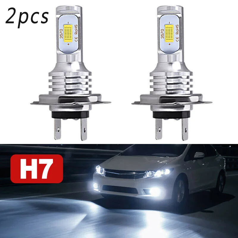 

LED CSP Mini H7 LED Lamps For Cars Headlight Bulbs Fog Light High Low Beam 55W 8000LM 6000K Super Bright