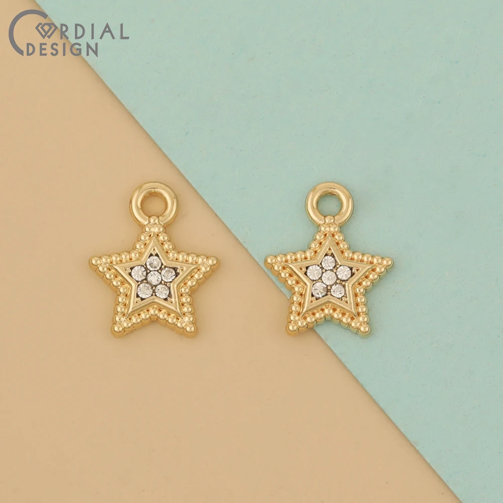 

Cordial Design 100Pcs 10*13MM Jewelry Accessories/DIY Charms/Star Shape/Rhodium Pendant/Hand Made/Jewelry Findings & Components