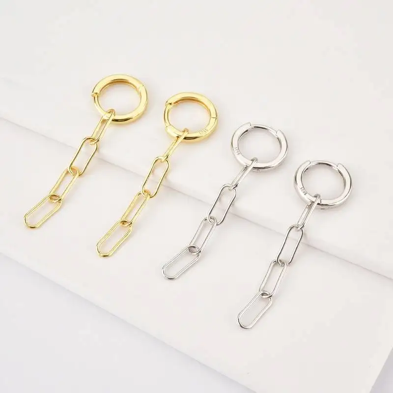 

Простые металлические серьги-подвески с цепочкой для женщин, женские серьги в богемном стиле, одинаковые серьги, подарки Вечерние