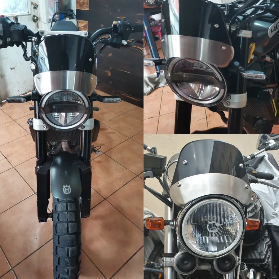 Универсальная передняя фара для мотоцикла лобовое стекло Кафе Racer Triumph Harley 5-9 45