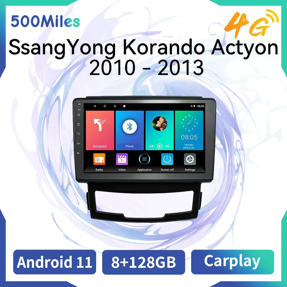 

For SsangYong Korando Actyon 2010 - 2013 Android 2 Din Car Multimedia Stereo Player Navigation GPS FM WIFI Radio Autoradio
