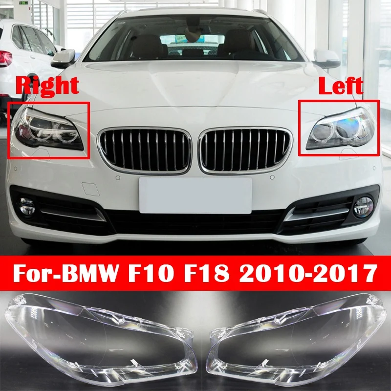 

1Pair Auto Lampshade Front Headlight Lens Cover For BMW 5 Series F10 F11 530I 523I 525 2010-2017 Fog Lamp Cover