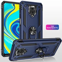 shockproof car magnetic phone case for xiaomi redmi 9 9i 9a 9c 9t 9at prime power note 9s 9 pro max 4g 5g ring holder back cover