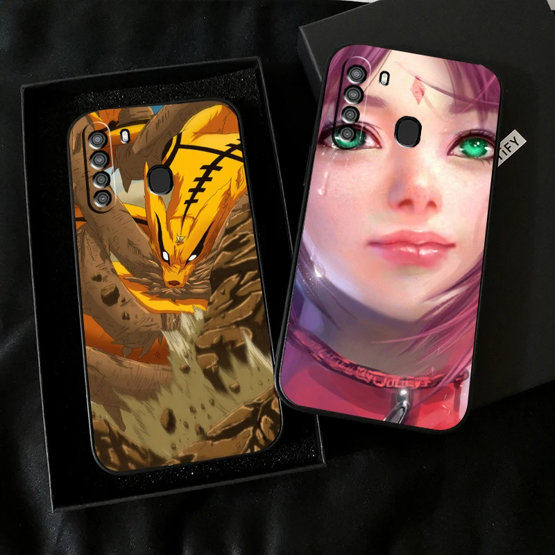 

Japan NARUTO Anime Phone Case For Samsung Galaxy S8 S8 PLus S9 S9 Plus S10 S10E S10 Lite 5G Plus Silicone Cover Black Carcasa