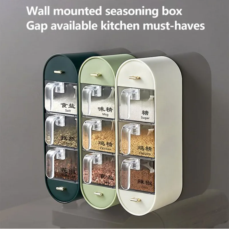 

Упорядочите свою кухню с помощью этого настенного набора приправ для соли MSG и приправ, не требует сверления