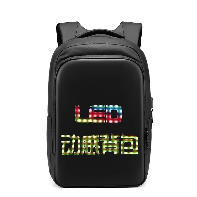 LED Display backpack Business travel Laptop Backpack Men DIY Smart Mesh Pix school woman multimedia