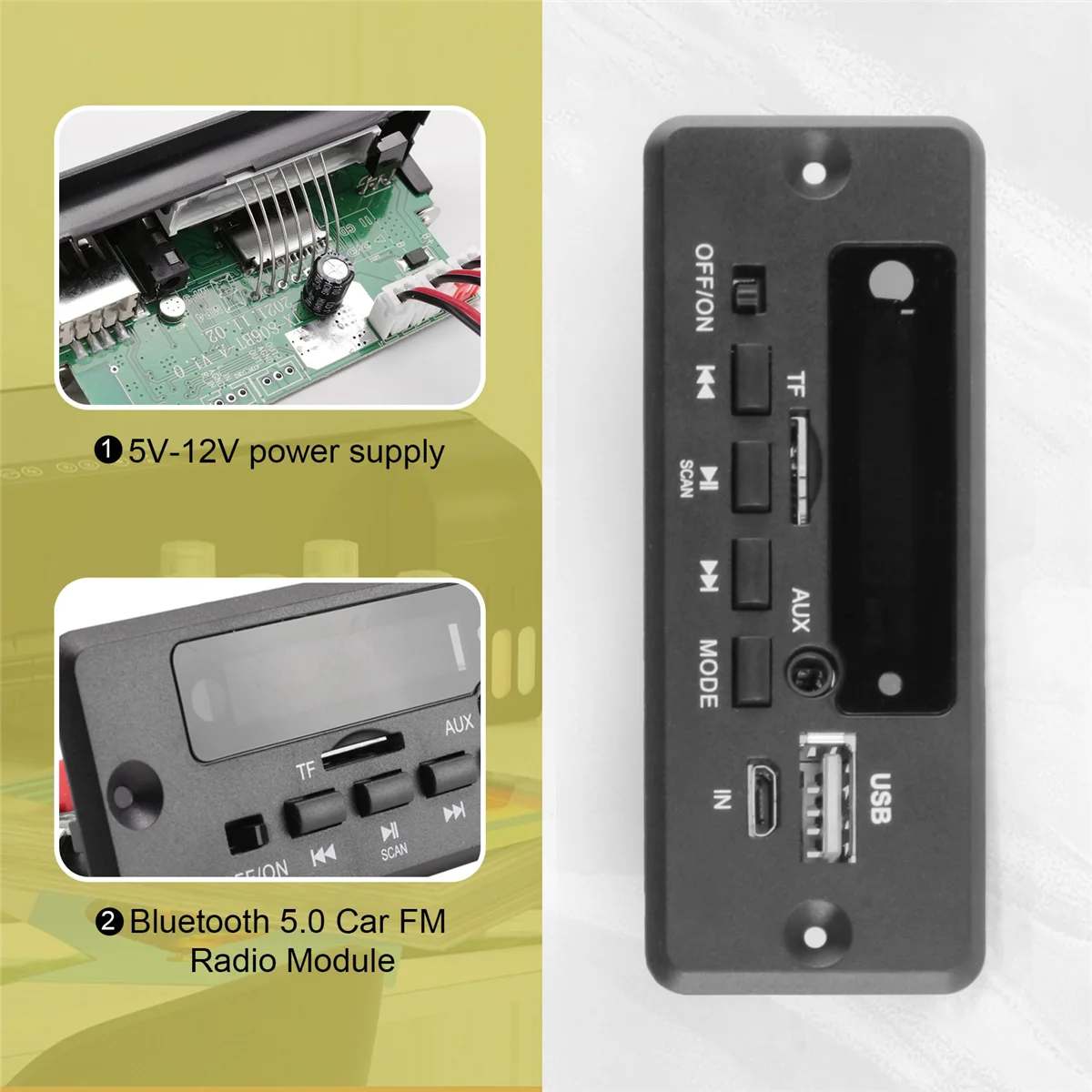 2x25 Вт 50 усилитель MP3 плеер декодер плата 5 В-12 в Bluetooth 0 автомобильный FM радиомодуль