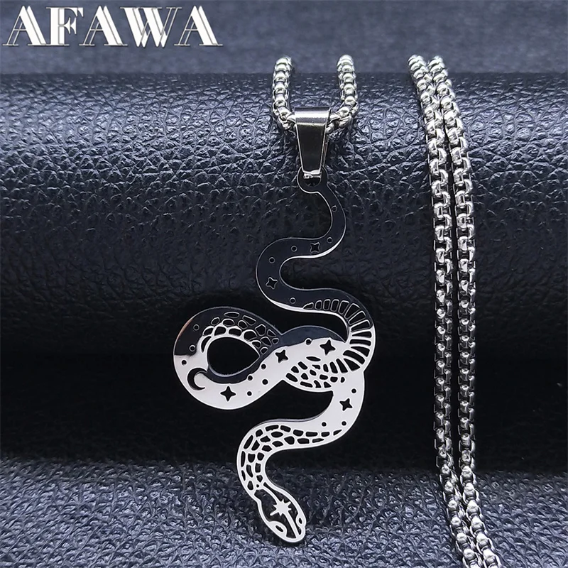 Женское/Мужское ожерелье-змея из нержавеющей стали |