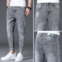 jeans mens slim fit skinny pants 2022 spring and autumn new trend stretch summer thin thin long pants