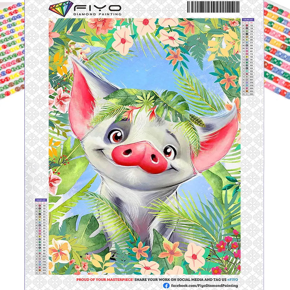 Картина из страз FIYO свинка искусство вышивки 5D своими руками Набор для крестиком