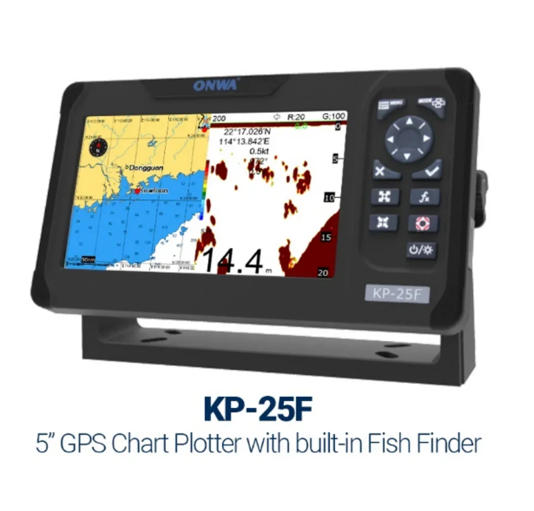 Фото ONWA KP-25F 5-дюймовый морской GPS-картплоттер с эхолотом и датчиком №3