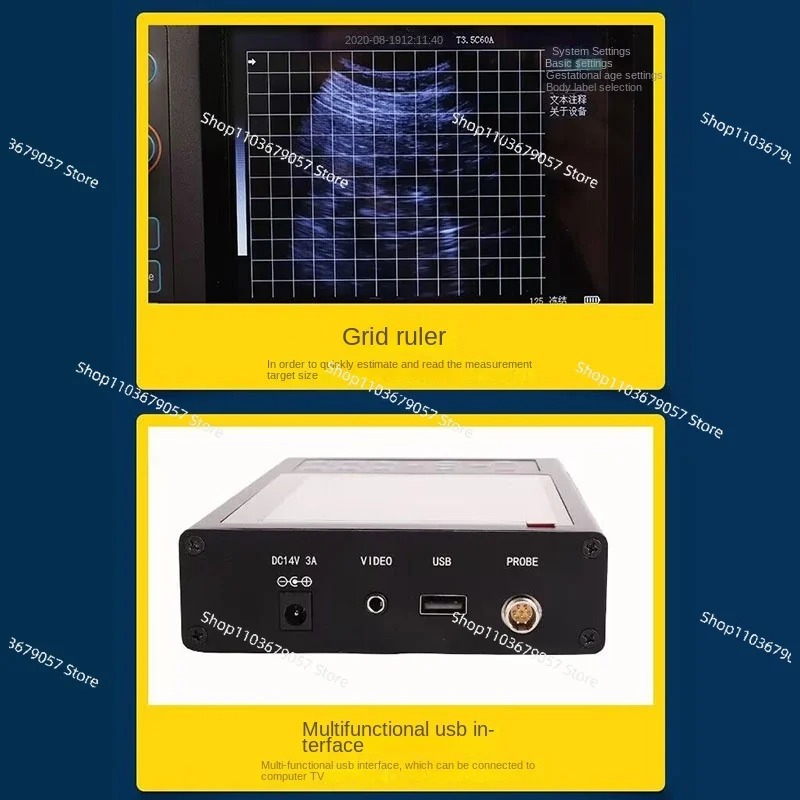 Тест для крупного рогатого скота 5 6-дюймовый экран ветеринарный ультразвуковой