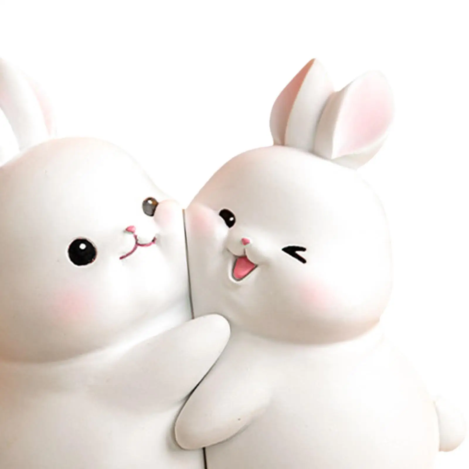 

Rabbit Bookends Book Stand Holder Resin Figurines for Home Cabinet Decor