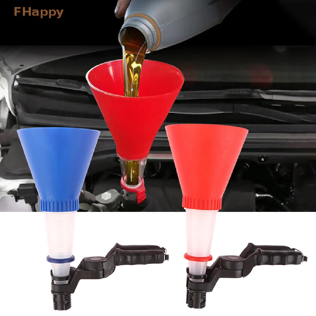 

Car Engine Oil Funnel Kit Universal Spillproof Oil Filter Tool Set Adjustable Priming Funnel Filling Oil Charging System Device