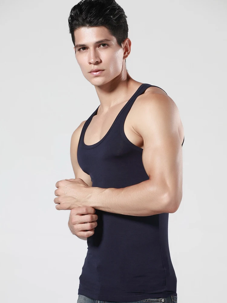 Жилет мужской летний из модала и хлопка тонкая спортивная майка для фитнеса год