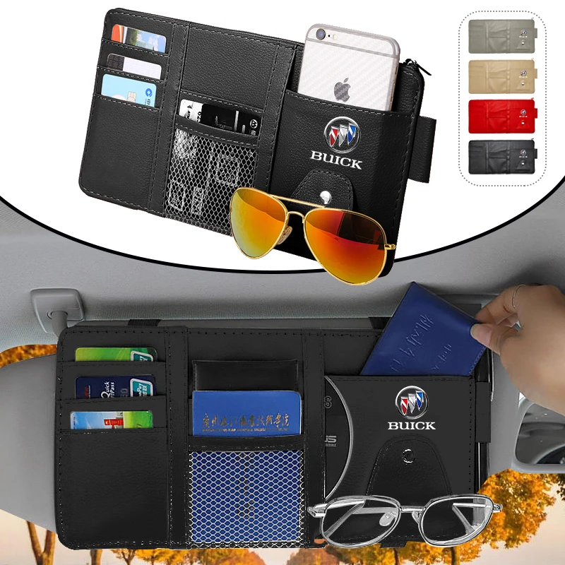 

Car Styling Sun Visor Pocket Organizer Bag for Buick Regal Lacrosse Encore Enclave envision Cascada HRV XT GL6 Auto Accessories